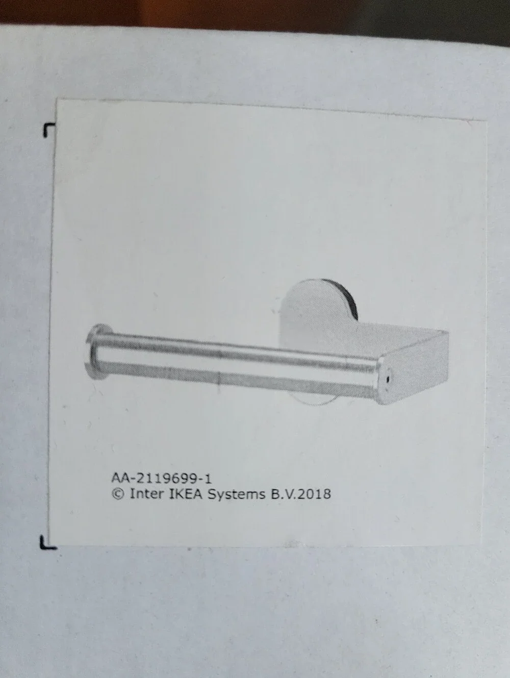 IKEA BROGRUND Wall Mount Toilet Paper Holder NIB